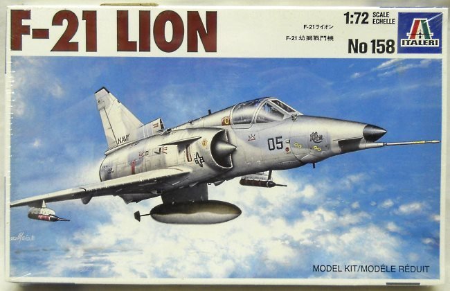 Italeri 1/72 F-21 Lion Kfir US Navy Top Gun, 158 plastic model kit